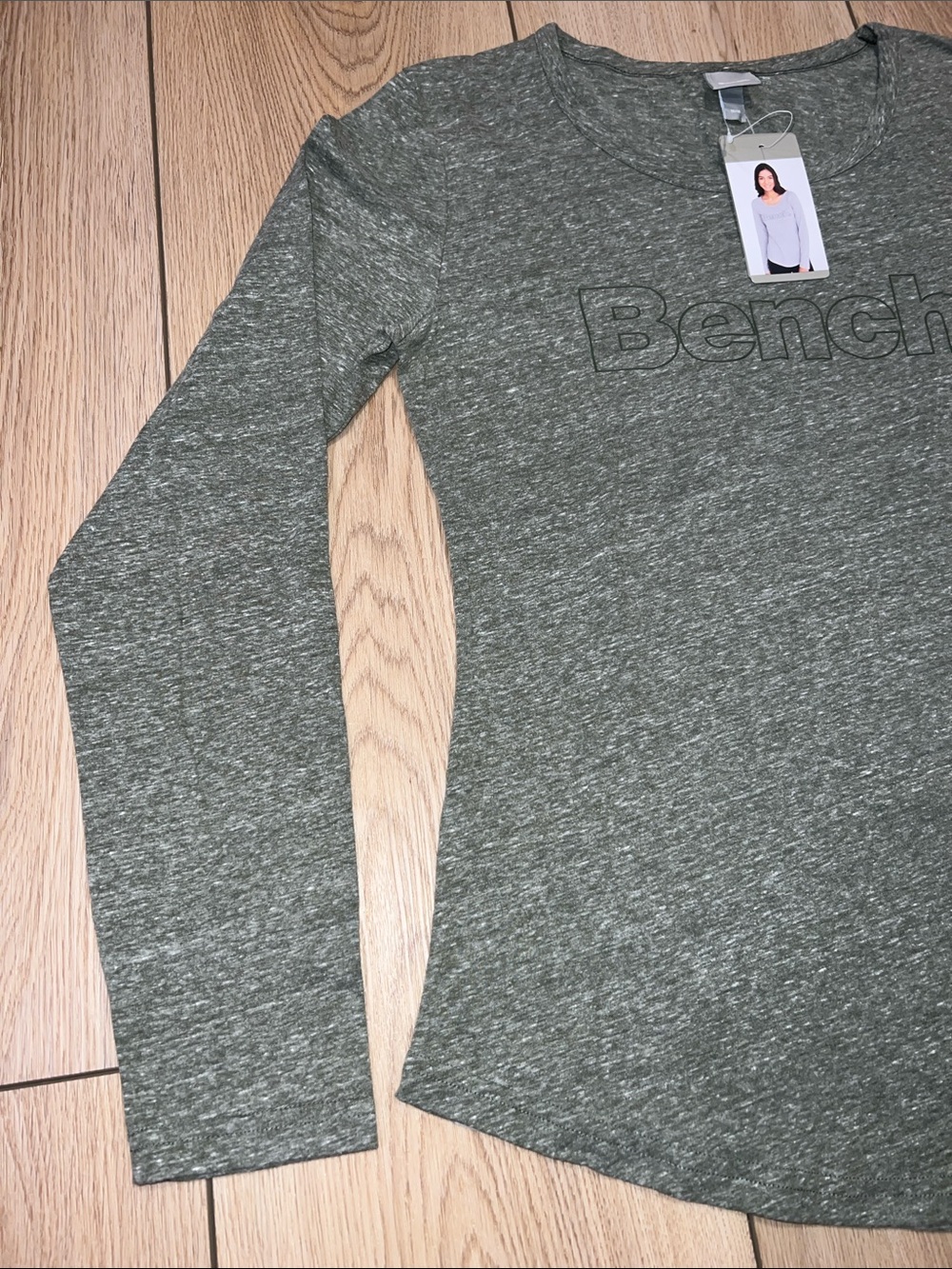 Bench Olive Green Heather Long-Sleeve Crew Top - Picture 3 of 13